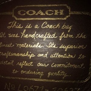 Authentic Coach tote bag